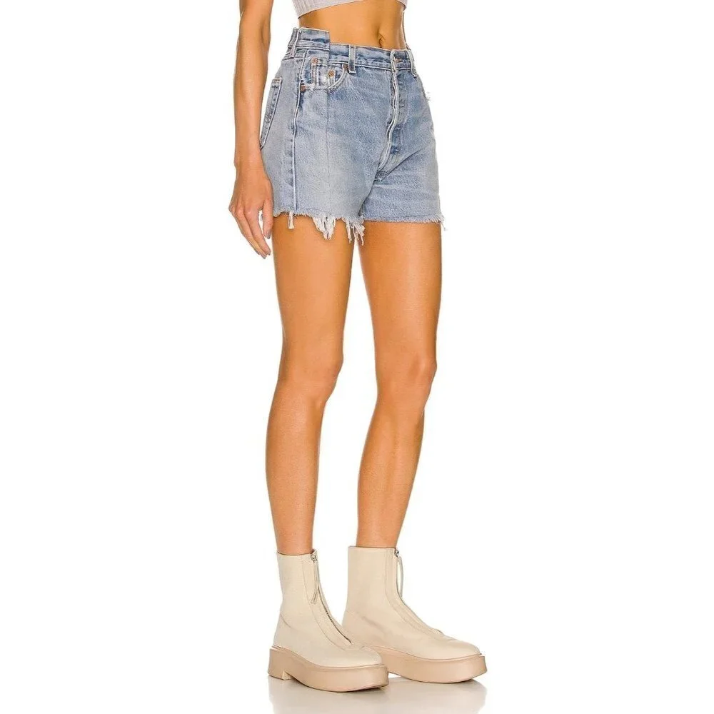 EB Denim OG Jean Denim Shorts in Light Wash 33 New Womens Jeans Revolve
